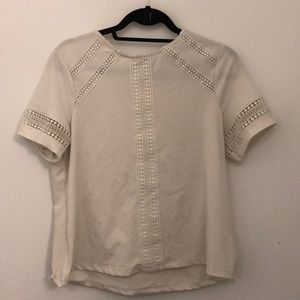 Off white lace detail blouse